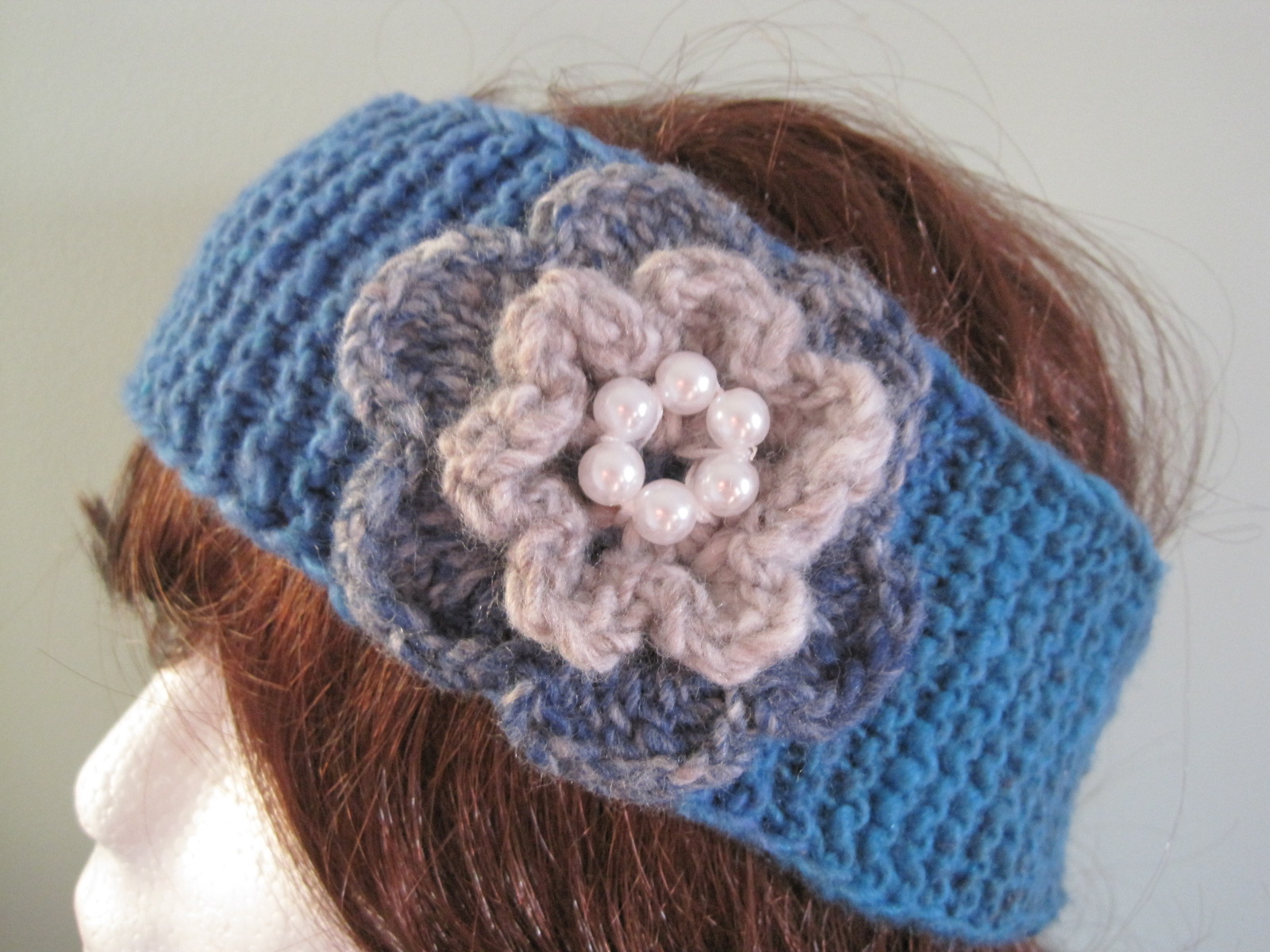 Neck Warmer, Headband, Knitted And Crocheted Mosaic (NW2/HB1) on Luulla